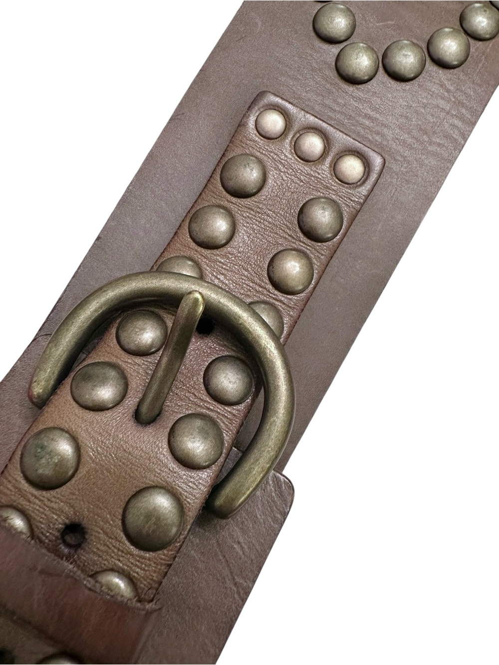 Vintage Linea Pelle Studded Leather Statement Belt - Picture 4 of 12